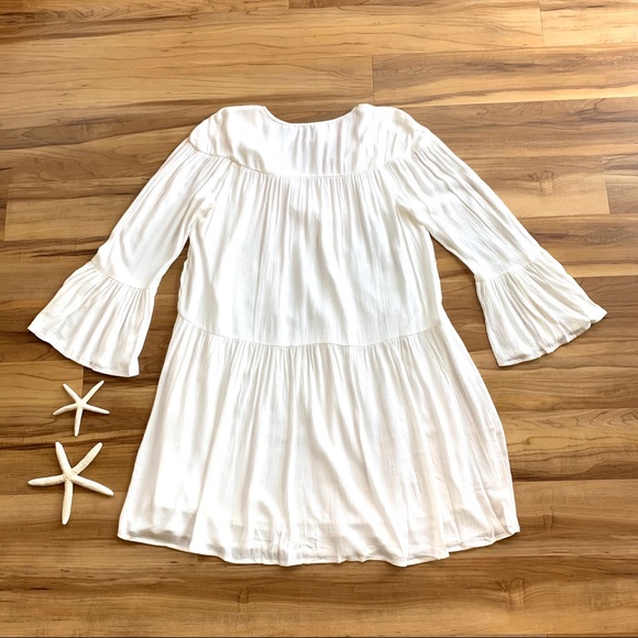 Sugar Lips Women’s Bell Sleeve Embroidered Peasant Dress - Picture 2 of 15